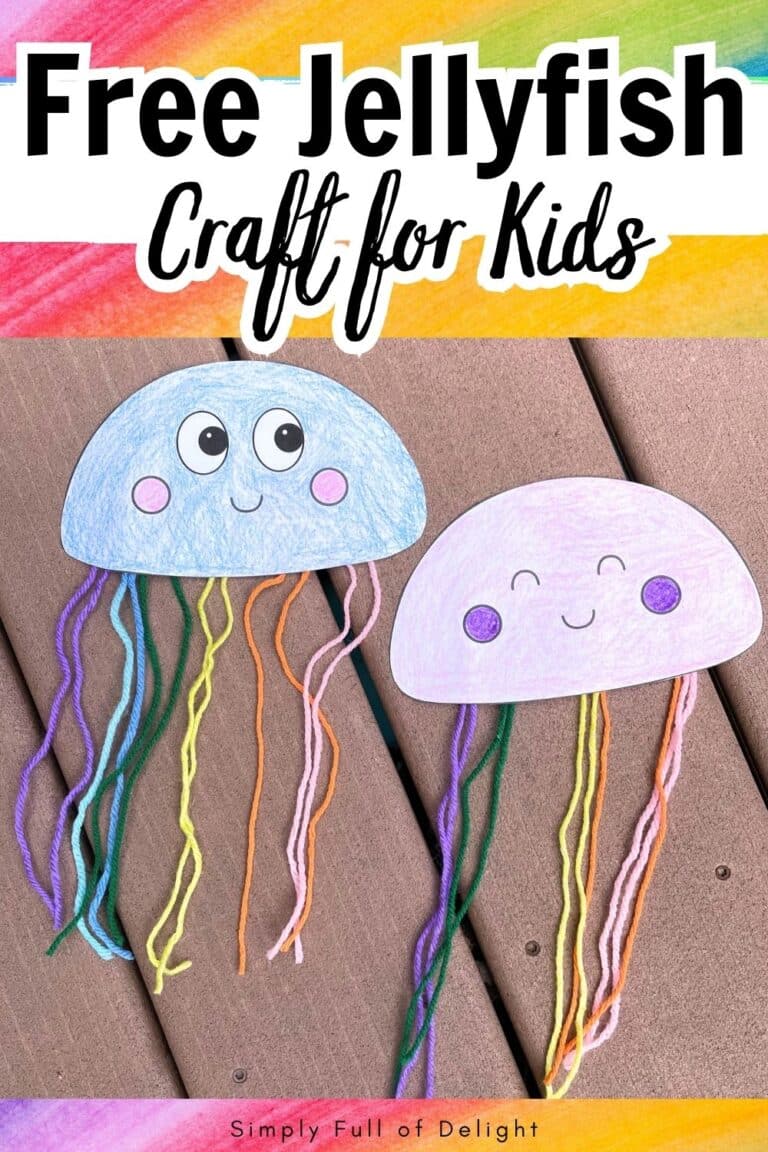 Free Printable Jellyfish Paper Craft for Kids - Easy