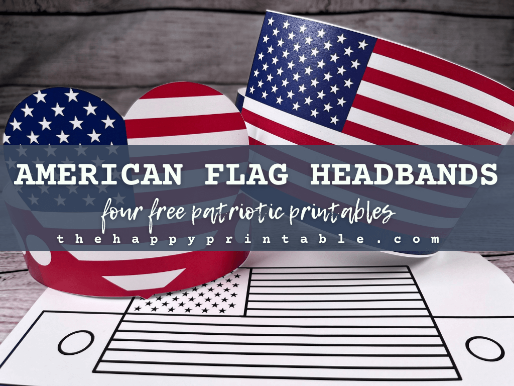 American Flag Headbands by The Happy Printable.