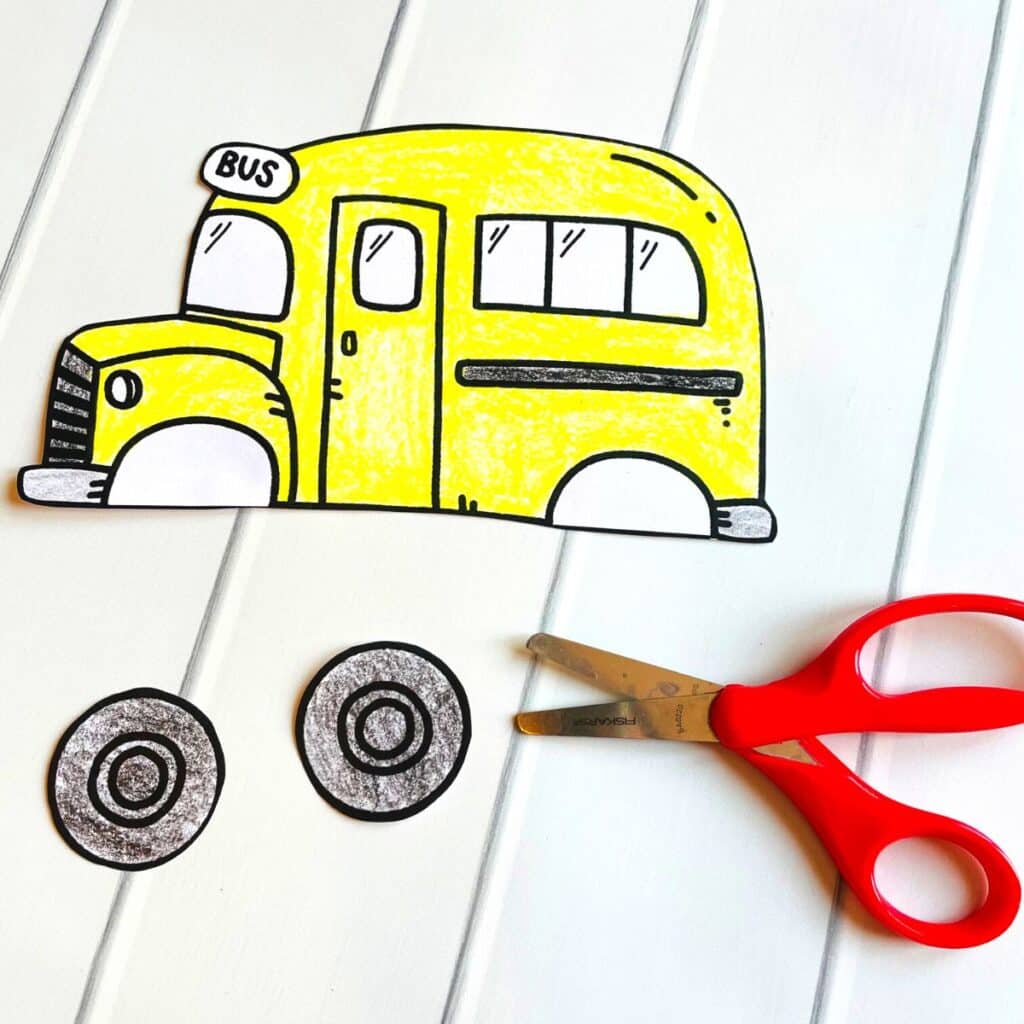 yellow bus craft cut out