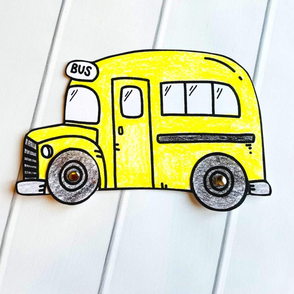 paper school bus craft