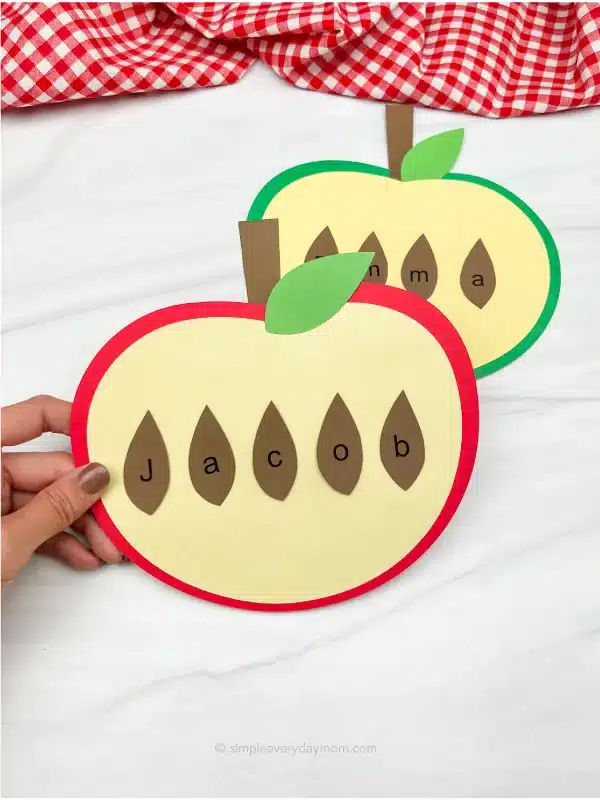 apple name craft by Simple Everyday Mom