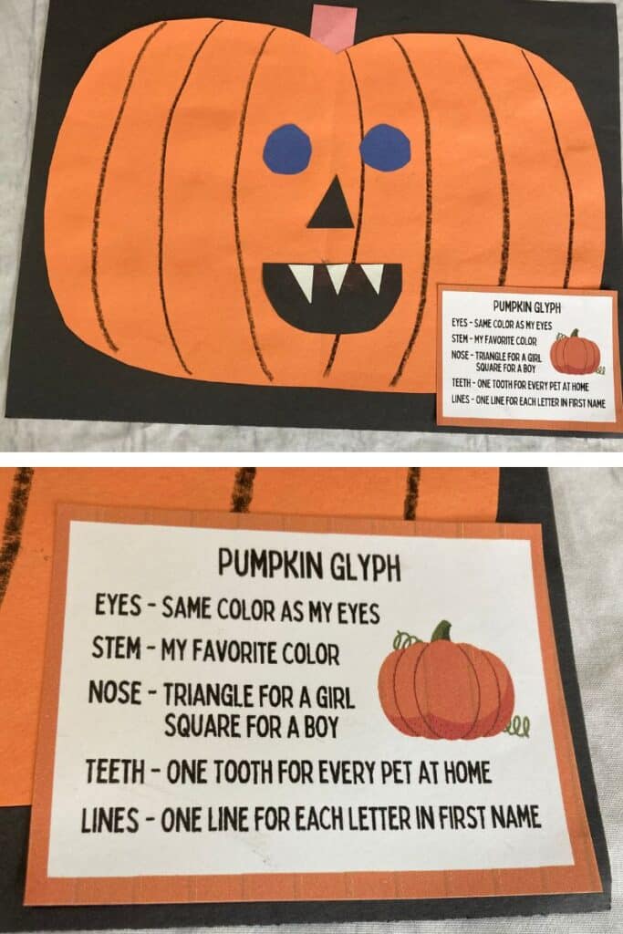 Pumpkin Glyph Craft by Mama of Minis