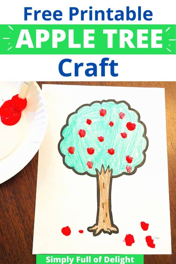 Preschool Apple Tree Craft (with Free Printable Apple Tree) Simply