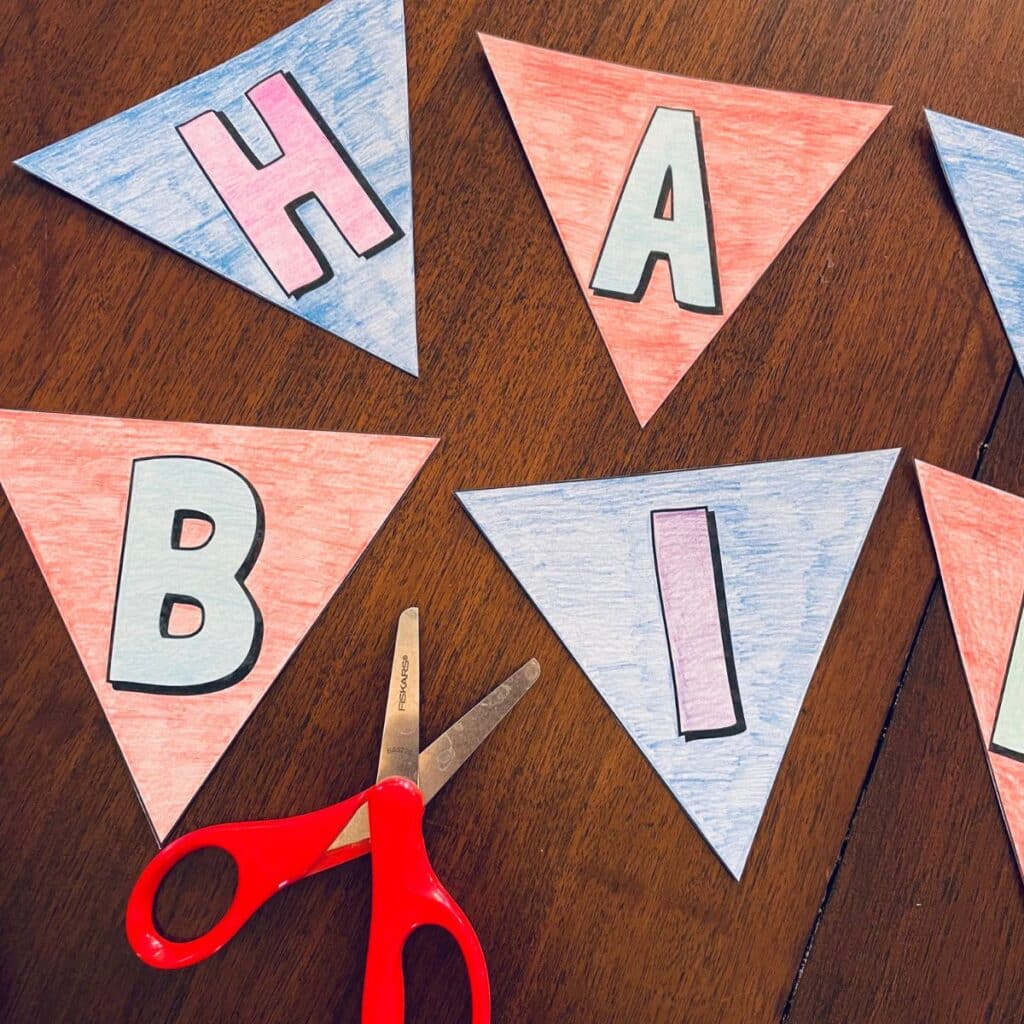 free birthday banner cut out