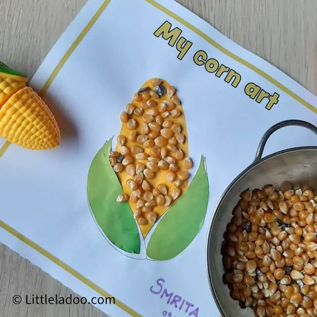 Easy Corn Craft by Little Ladoo