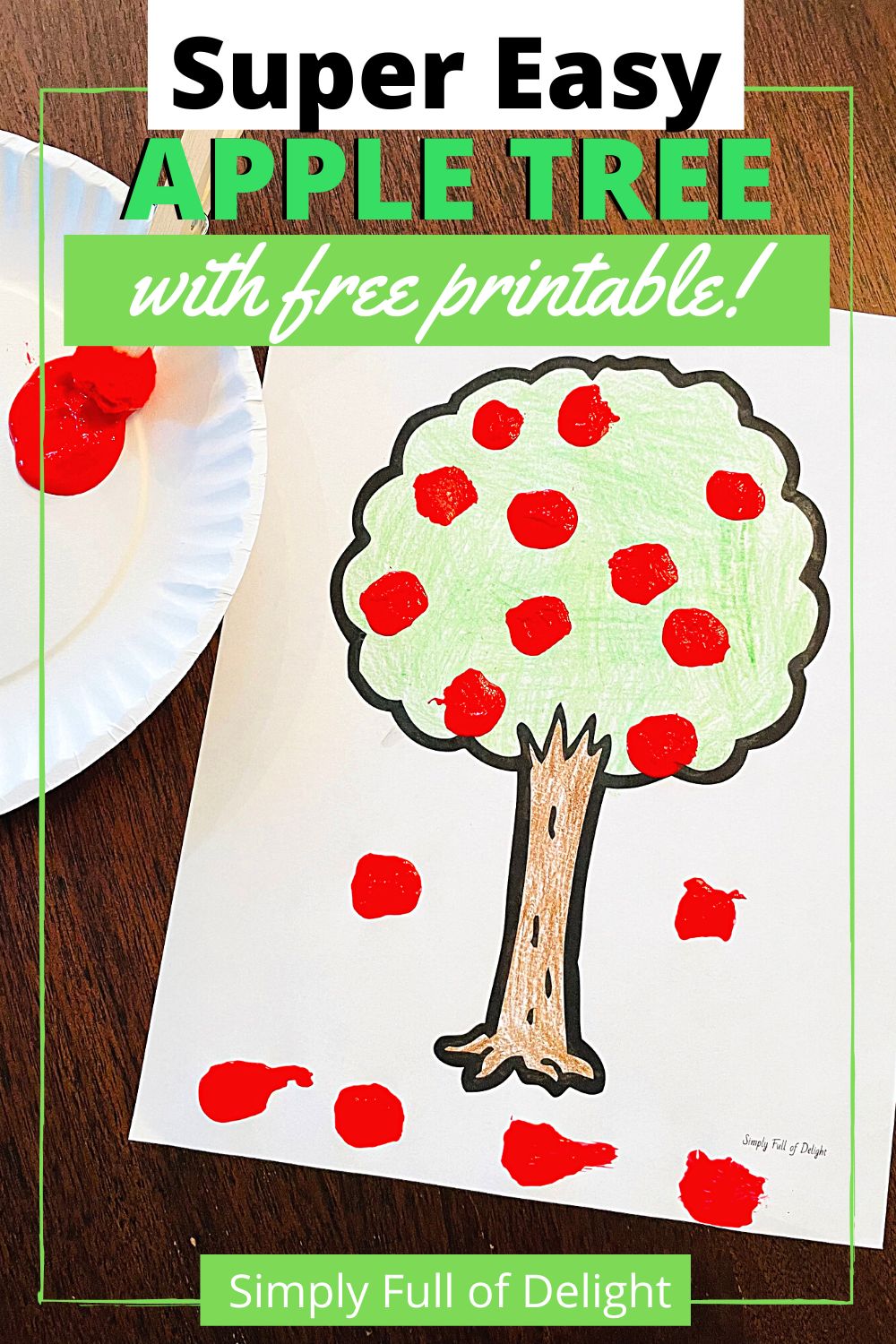 Preschool Apple Tree Craft (with Free Printable Apple Tree) - Simply ...