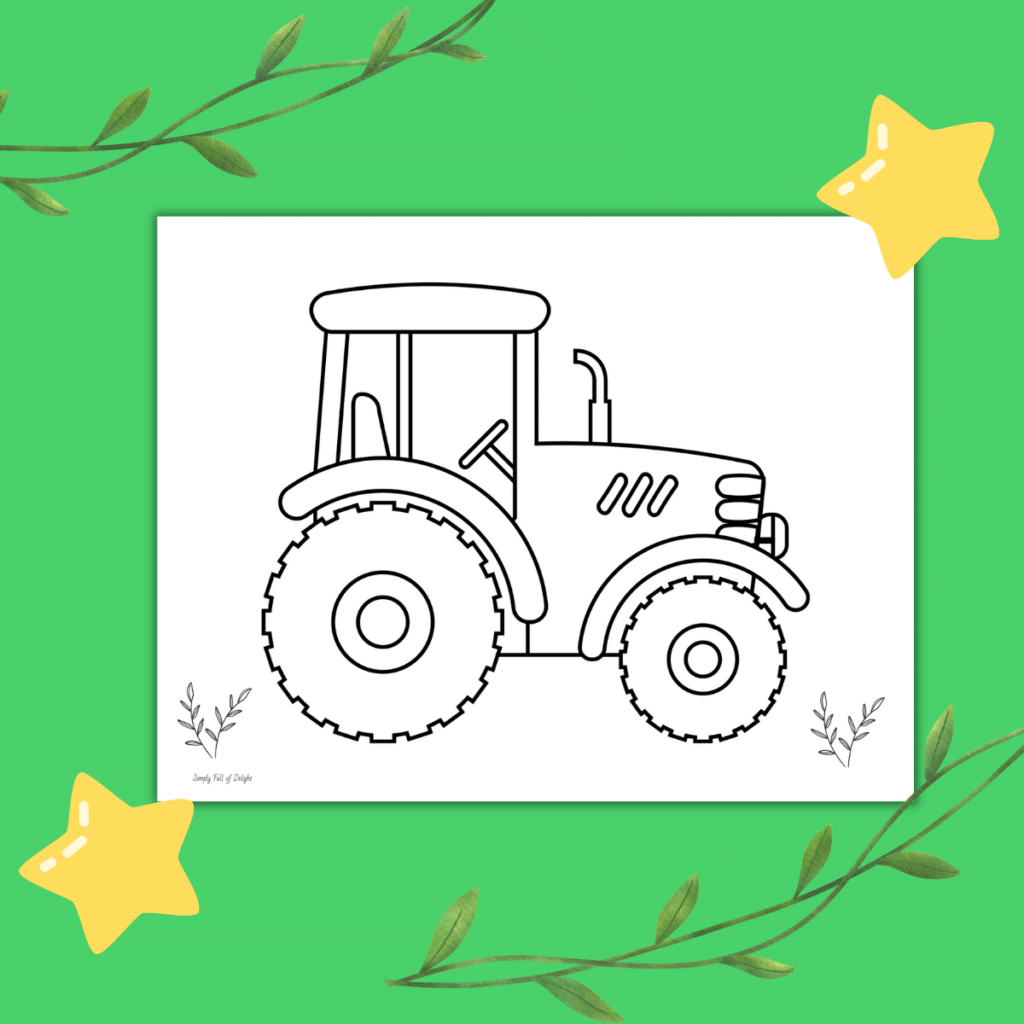 Modern Tractor coloring page  Free Printable Coloring Pages