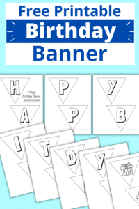 Free Happy Birthday Banner Printable (Black &amp; White) - Simply Full of ...