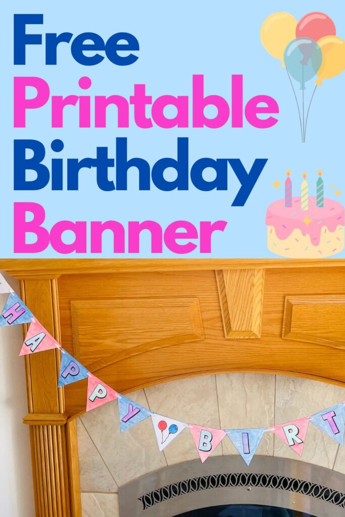 free printable birthday banner to color for kids