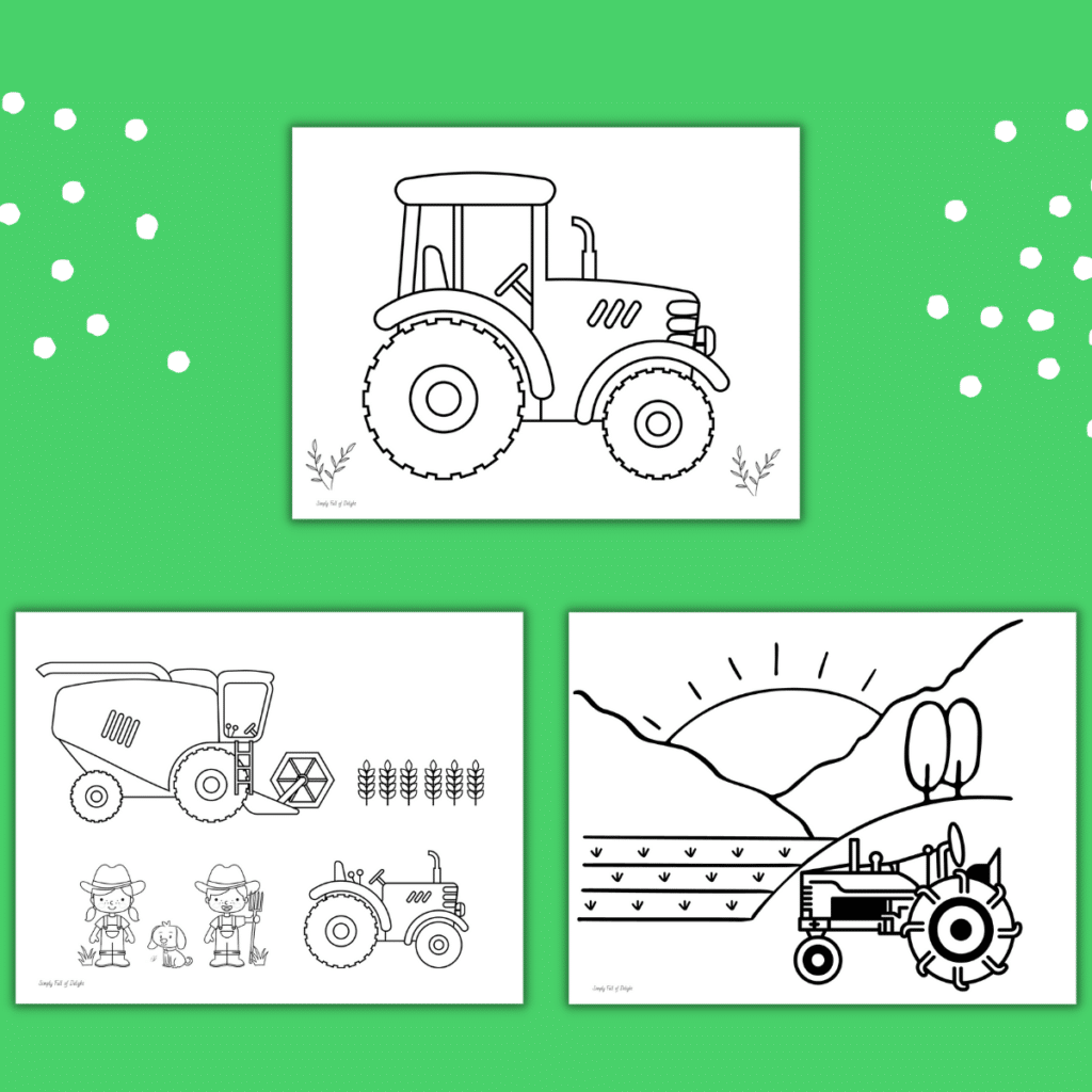 Simple Tractor coloring page  Free Printable Coloring Pages