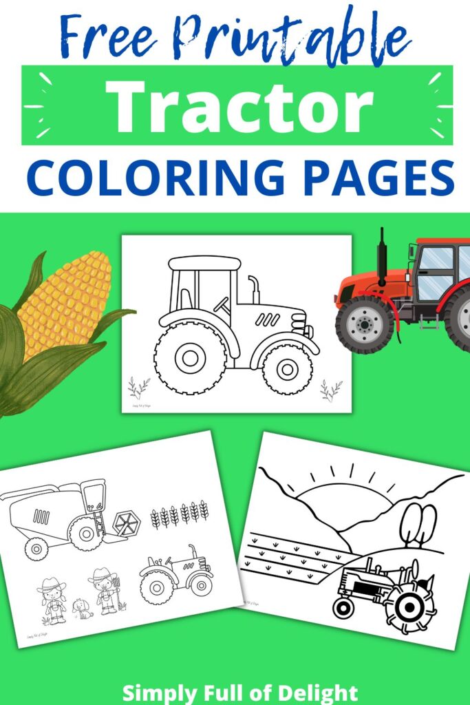 Tractor coloring pages, Tractors, Coloring pages for kids