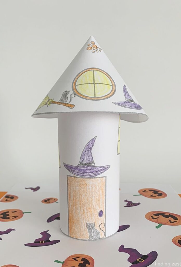Haunted House 3-D Paper Craft by Finding Zest.