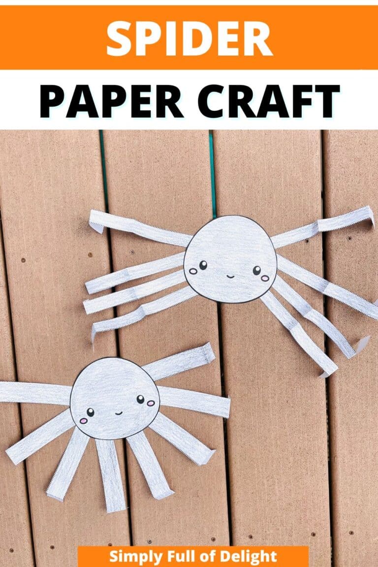 Easy Printable Spider Craft For Preschool (Free!) Simply Full of Delight