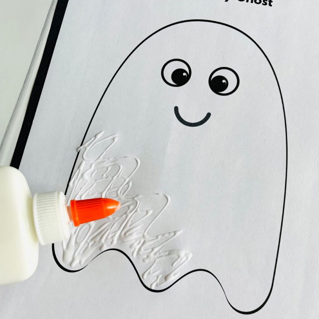 Easy Cotton Ball Ghost Craft for Kids (Free Template) - Simply Full of ...