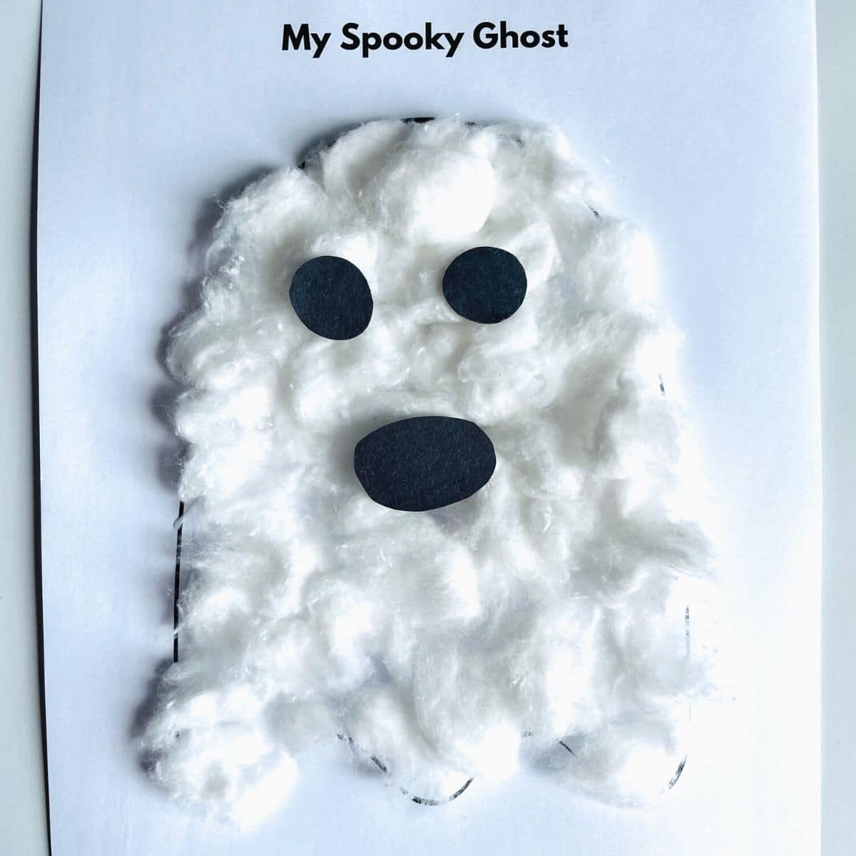 Easy Cotton Ball Ghost Craft for Kids (Free Template) - Simply Full of ...