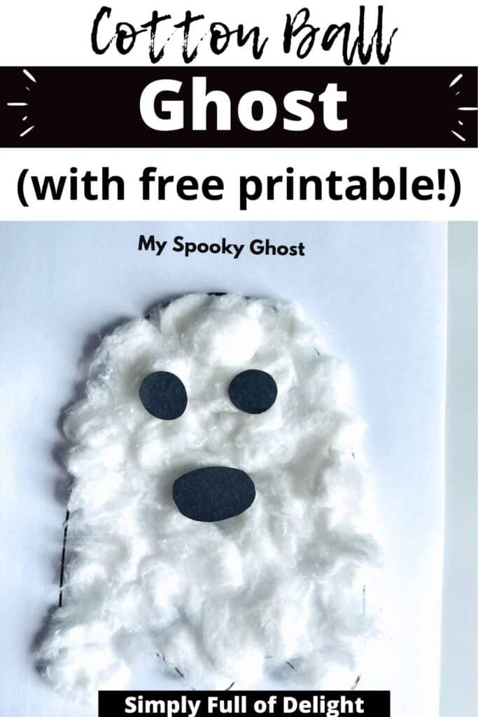 DIY Cotton Ball Ghosts + FREE Ghost Template Download!- MomDot