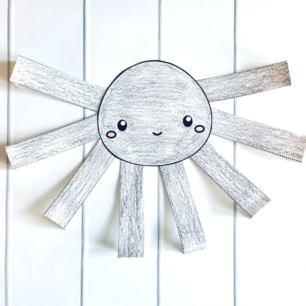 Spider mask printable paper template - Easy kids crafts Happy Paper Time