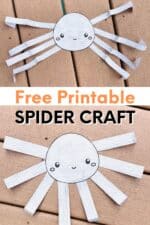 Easy Printable Spider Craft For Preschool (Free!) - Simply Full of Delight