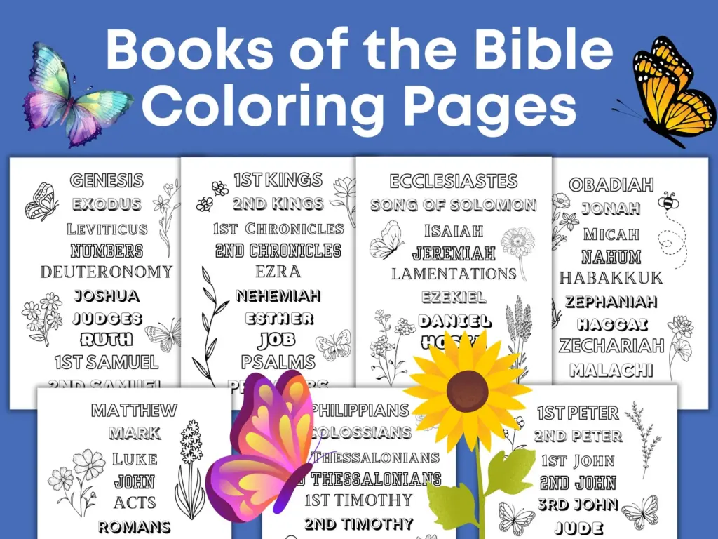 books of bible coloring pages 