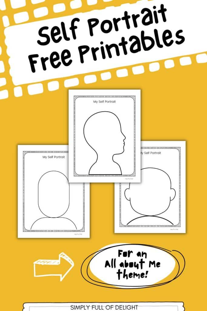 self portrait free printables for an all about me theme!