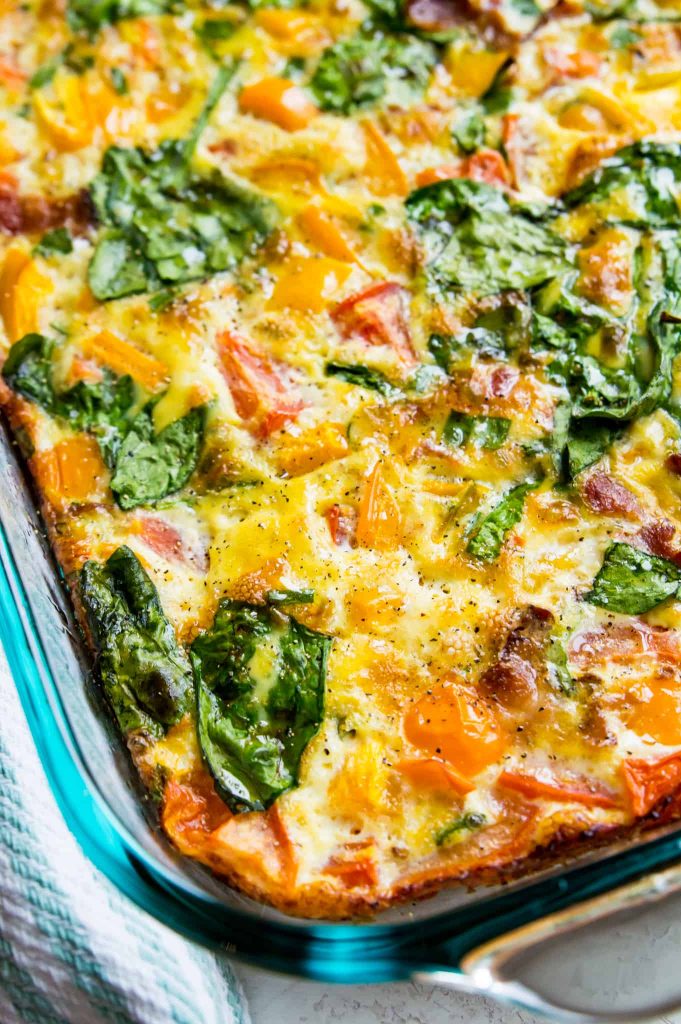 Bacon and Vegetable Egg Casserole by Pure and Simple Nourishment.
