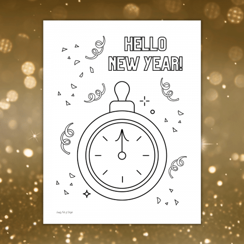 Happy New Year Coloring Pages (Free Printable!)