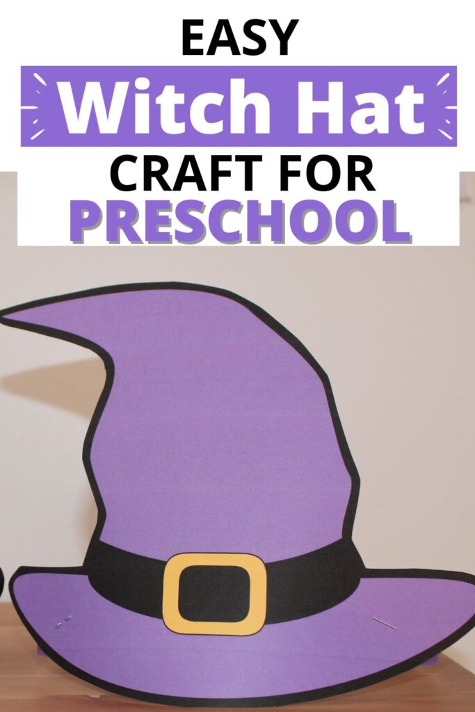 easy paper witch hat headband for preschool