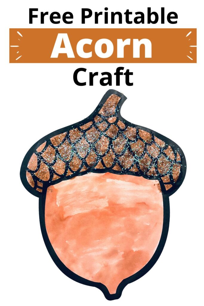 free printable acorn craft