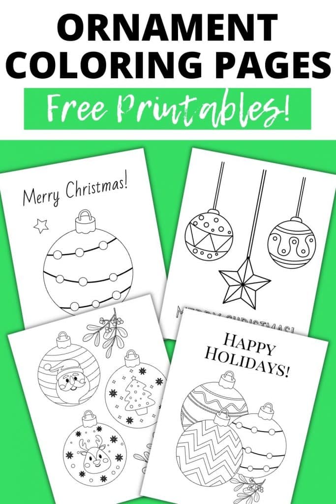 Ornament coloring pages - free printables for kids