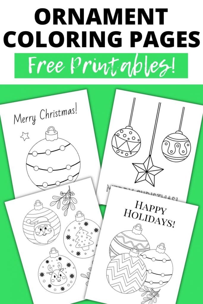 Ornament coloring pages - free printables for kids 