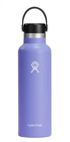 Hydro Flask 21 oz Standard Mouth with Flex Cap Stainless Steel Reusable Water Bottle Lupine  Vacuum Insulated, Dishwasher Safe, BPA-Free, Non-Toxic