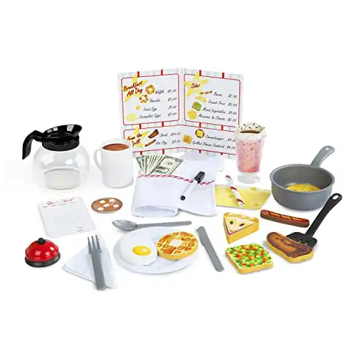 Melissa & Doug Star Diner Restaurant Play Set (41 pcs) - Pretend Play Food