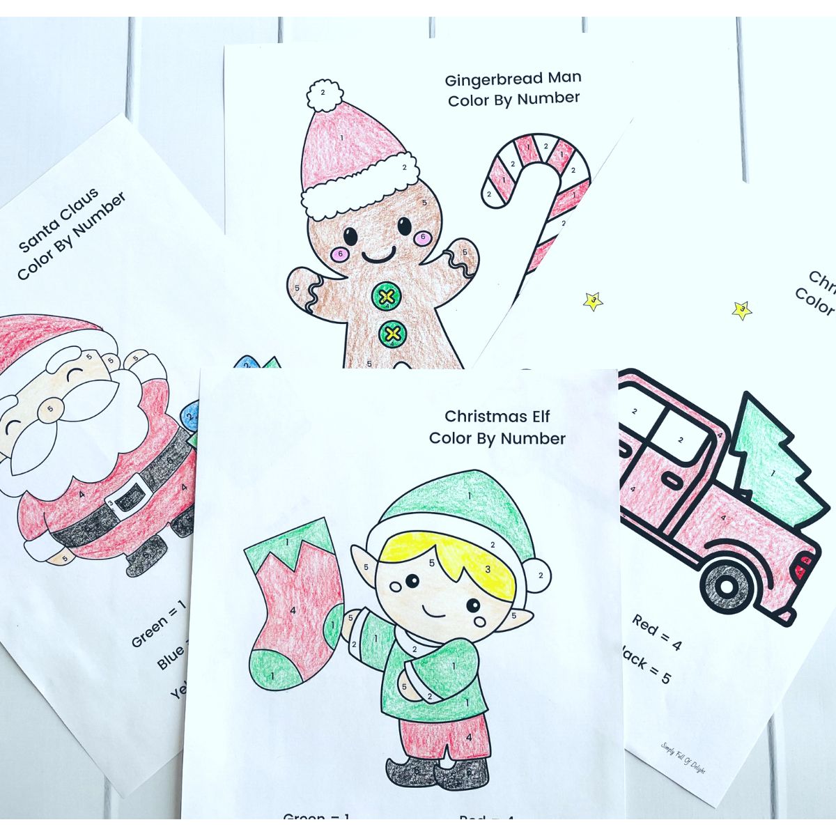 Christmas Color by Number Pages (free printables) - The Activity Mom