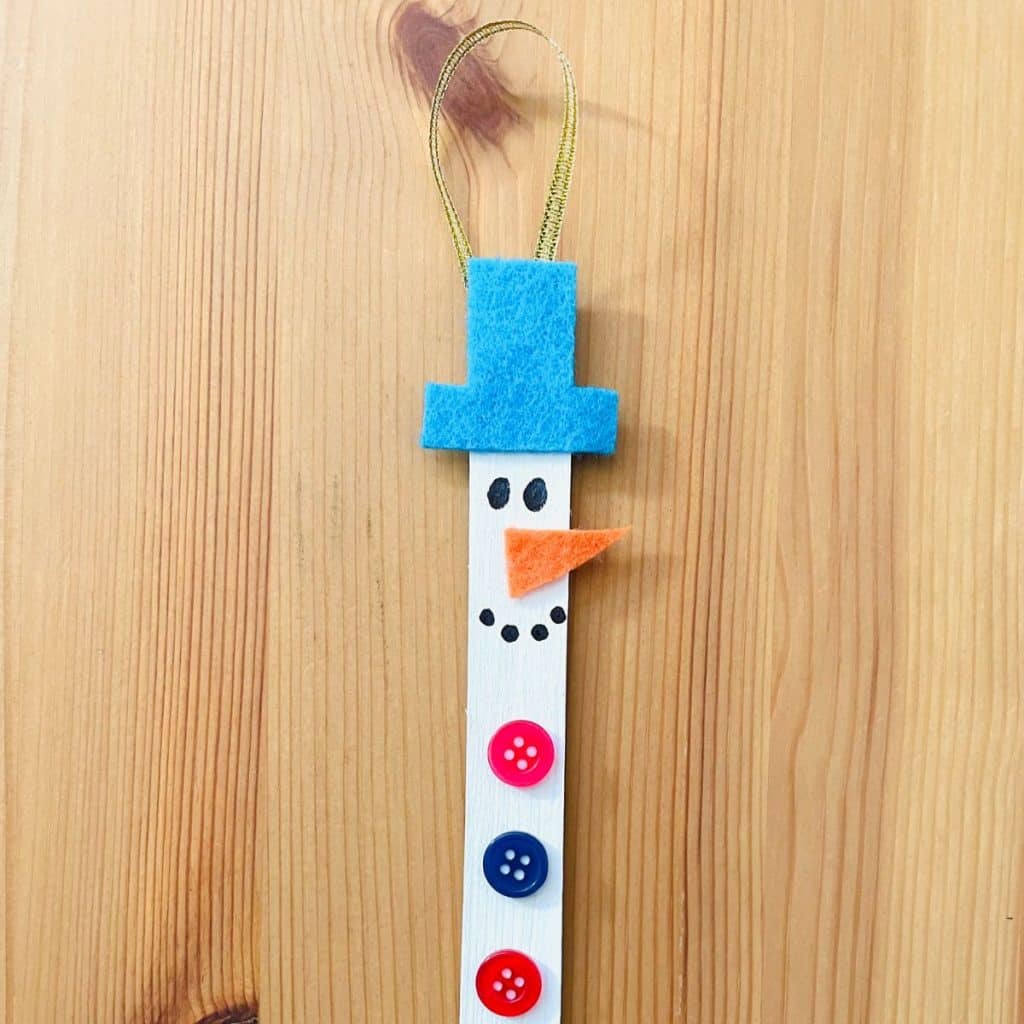 DIY Snowman Christmas ornament for kids