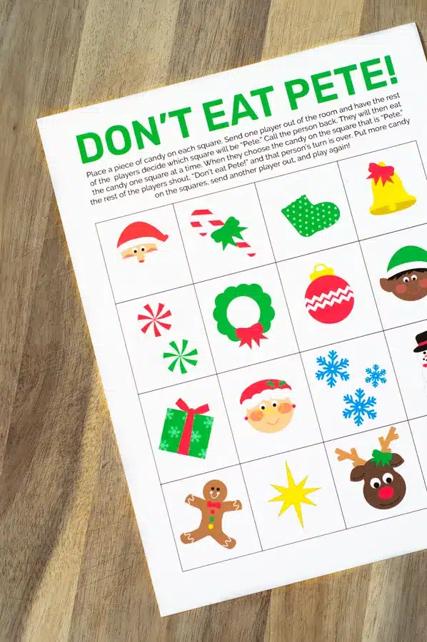 This Christmas Don’t Eat Pete! – Free Printable Game by Homan at Home.