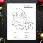 Free Christmas Color by Number Printables for Kids - Simply Full of Delight