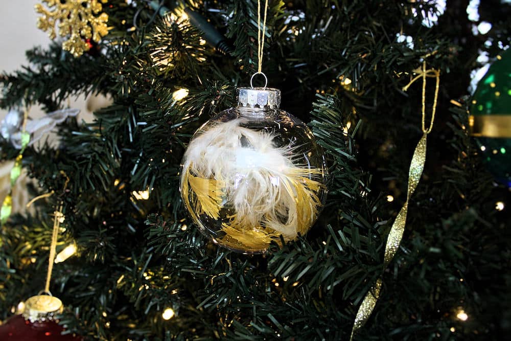 Feather Christmas Ornament by The Craft-at-Home Family.