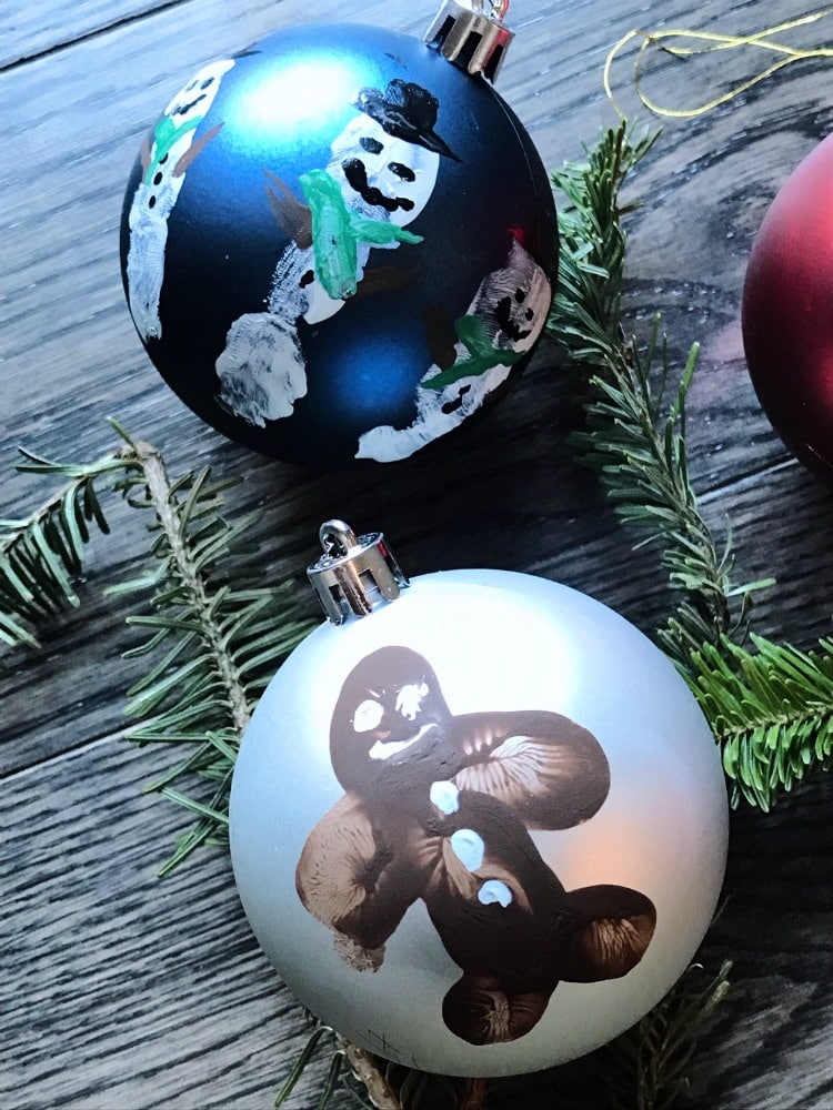 Fingerprint Christmas Ornaments from Family Focus Blog