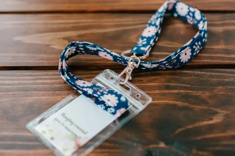 floral lanyard