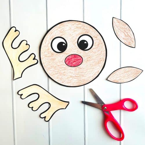 Printable Reindeer Paper Bag Puppet Free Template Simply Full Of