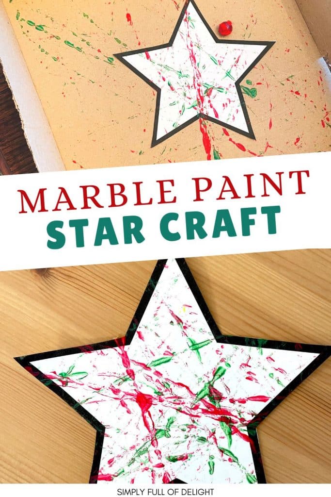Easy Marble Paint Star Craft for Preschoolers