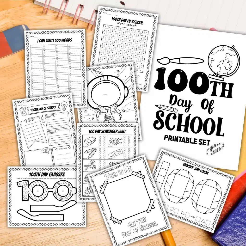 Free 100th Day Of School Printables And Activities Simply Full Of Delight