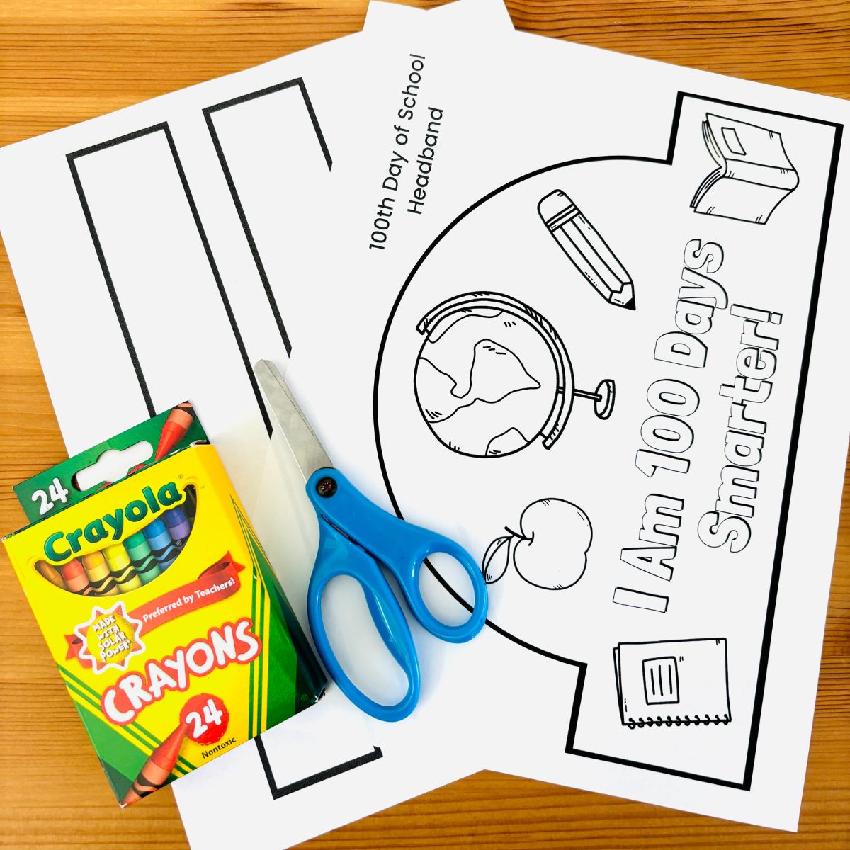 Free Printable 100 Days of School Crown for Kids - Simply Full of Delight