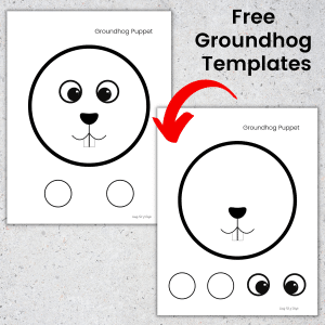 Free Groundhog Paper Bag Puppet Printable for Kids - Simply Full of Delight