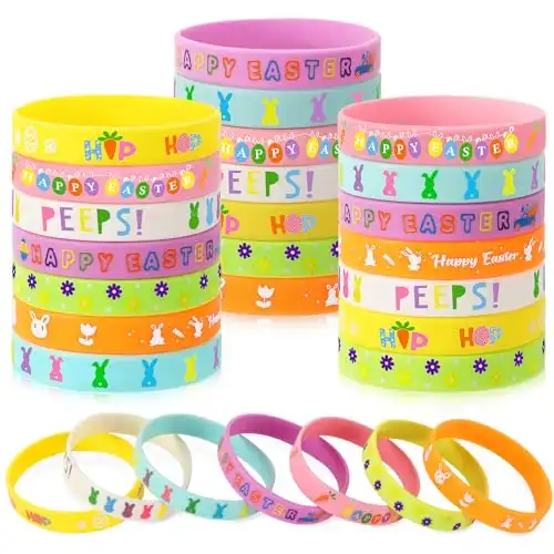 42pcs Easter Silicone Bracelets