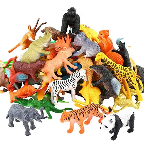 Animals Figures - 54 Piece Mini Jungle Toys Set