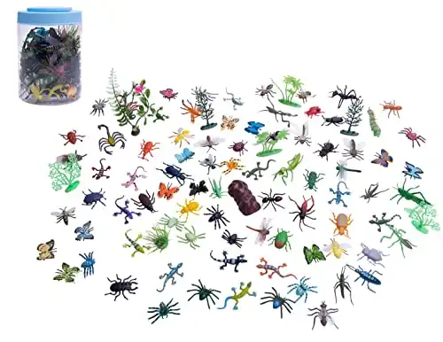 Plastic Bugs 82 Pieces Fake Bugs Assorted Insects