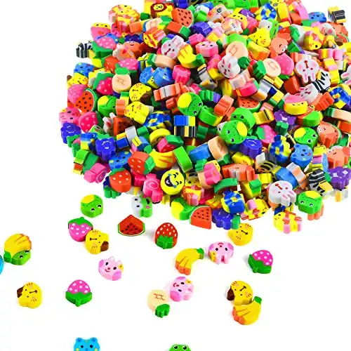 300PCS Mini Fun Erasers for Kids Bulk