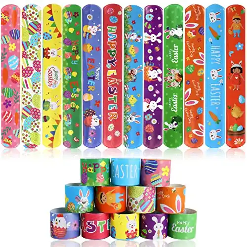 48 PCS Easter Slap Bracelets