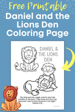 Daniel and the Lions Den Coloring Page (Free Printable) - Simply Full ...